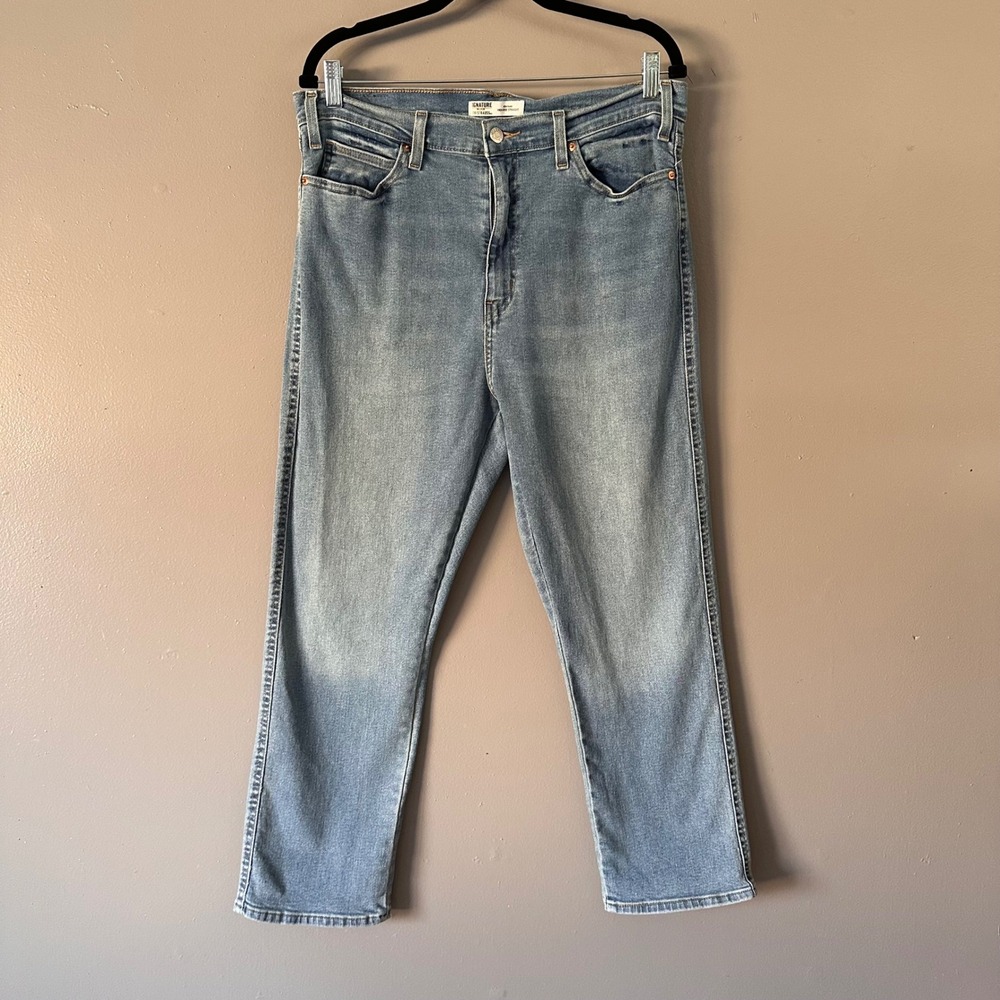Levi Jeans Heritage High-Rise Straight Light‎ Wash Jeans